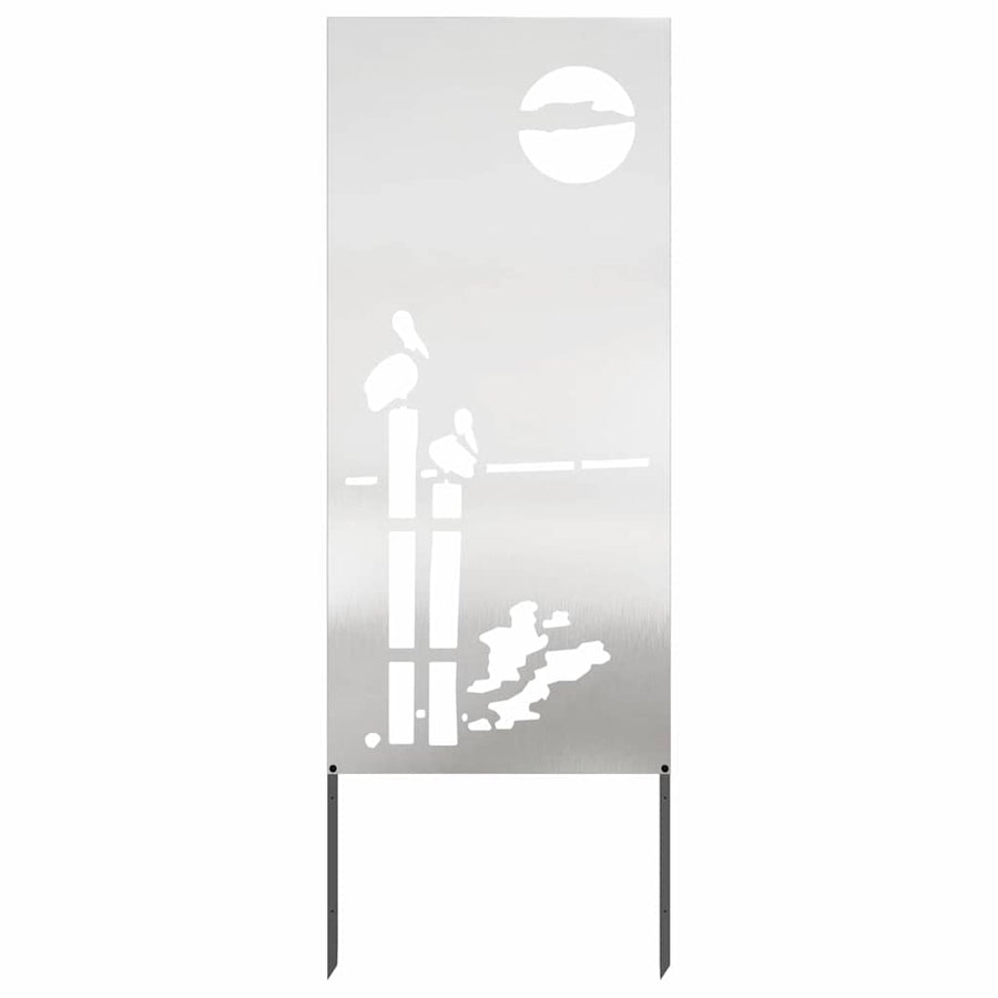 Tuin Privacy Screen Fretwerk Zilver 50 x 140 cm Roestvrij staal