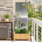 Garden Privacy Screen Silver 50 x 140 cm Galvanized steel