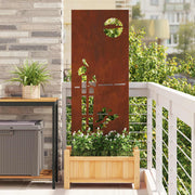 Tuinscherm 50x140 cm cortenstaal roestig