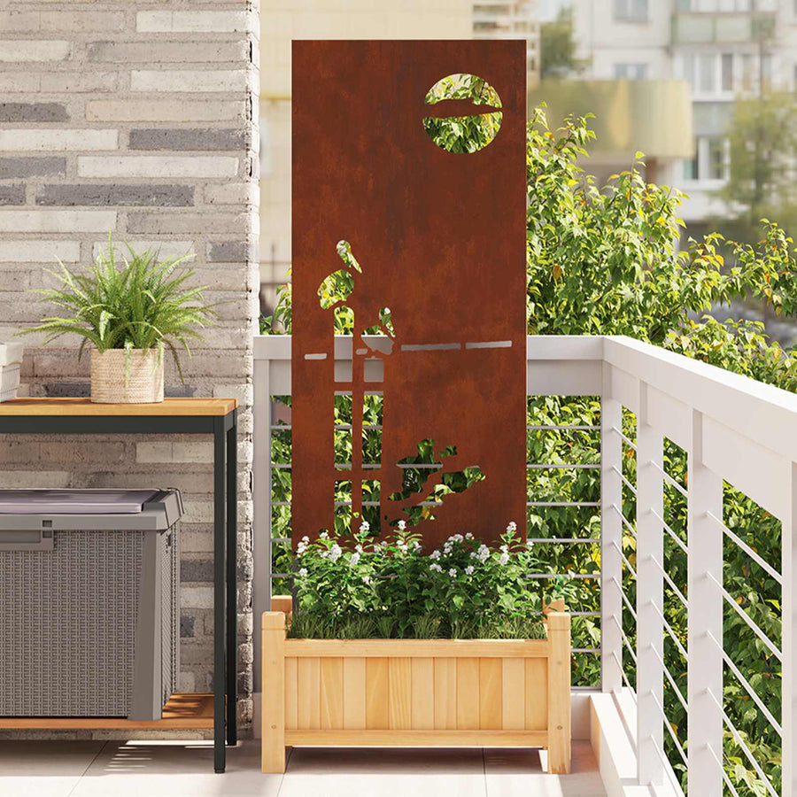 Tuin Privacy Screen Fretwerk Roestig 50 x 140 cm Cortenstaal