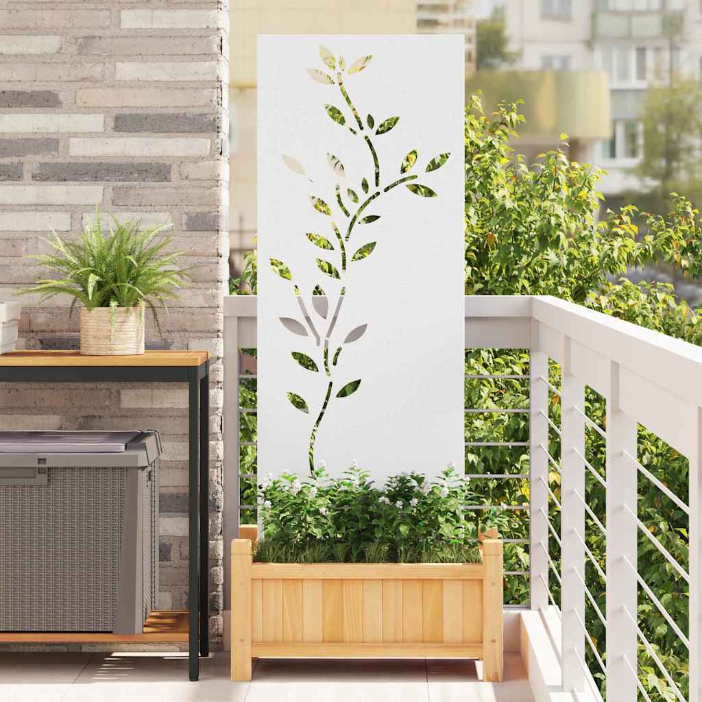 Tuin decoratief paneel Wit 50 x 140 cm Koudgewalst staal