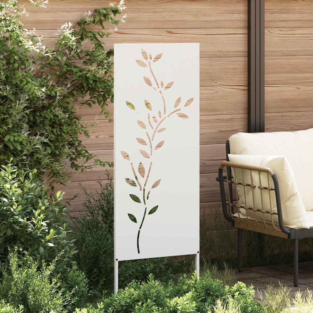 Tuin decoratief paneel Wit 50 x 140 cm Koudgewalst staal