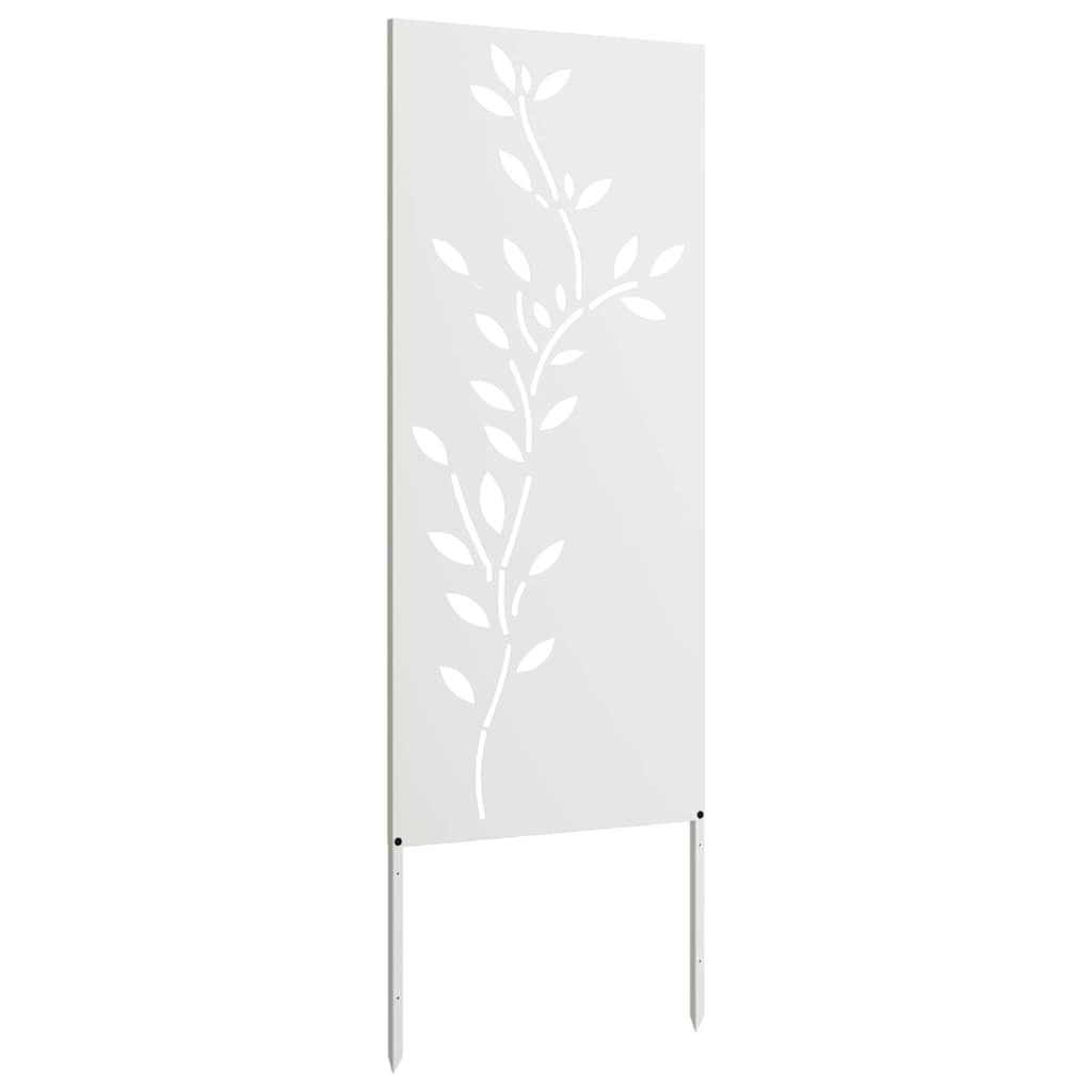 Tuin decoratief paneel Wit 50 x 140 cm Koudgewalst staal