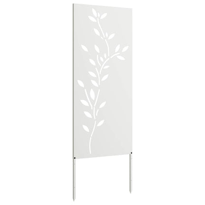 Tuin decoratief paneel Wit 50 x 140 cm Koudgewalst staal