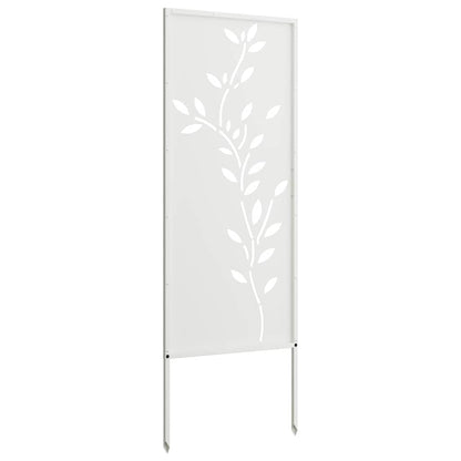 Tuin decoratief paneel Wit 50 x 140 cm Koudgewalst staal