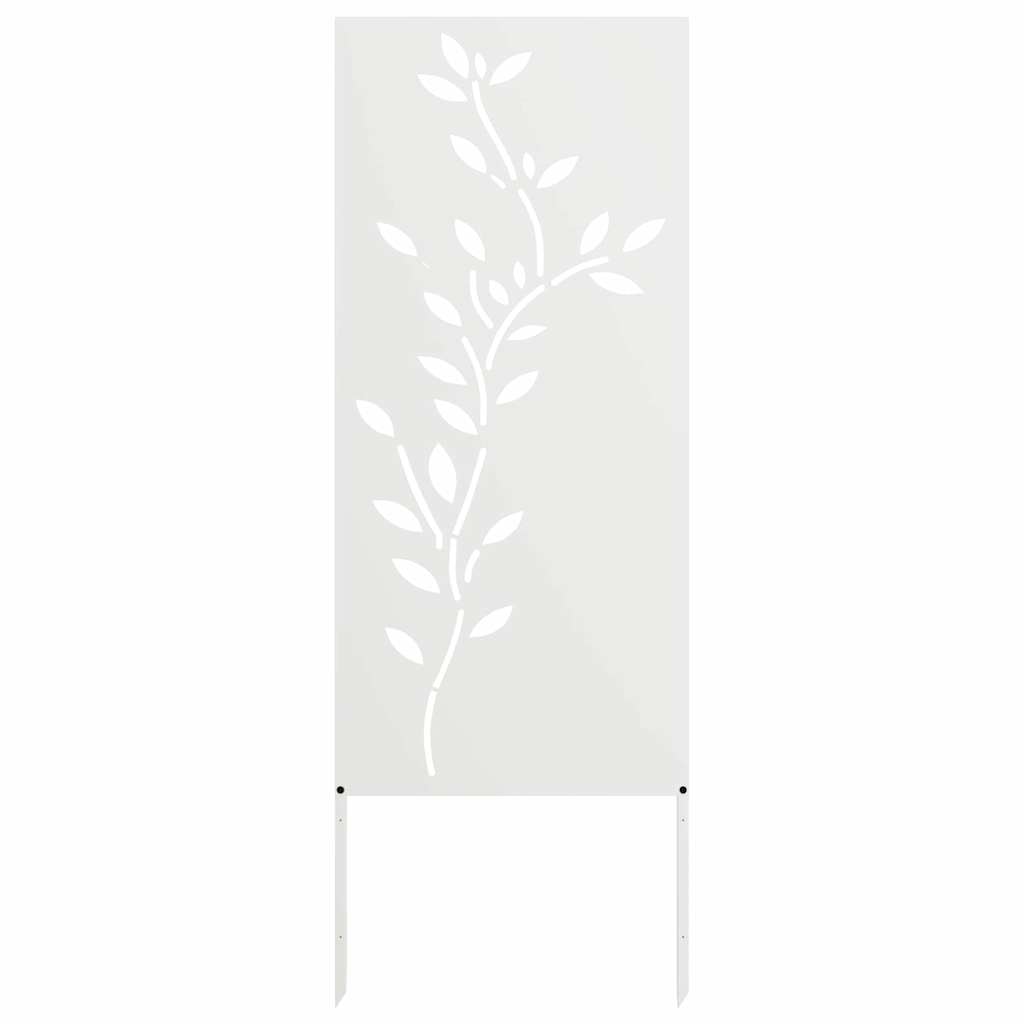 Tuin decoratief paneel Wit 50 x 140 cm Koudgewalst staal