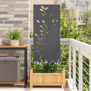 Privacy scherm 50x140 cm antraciet staal
