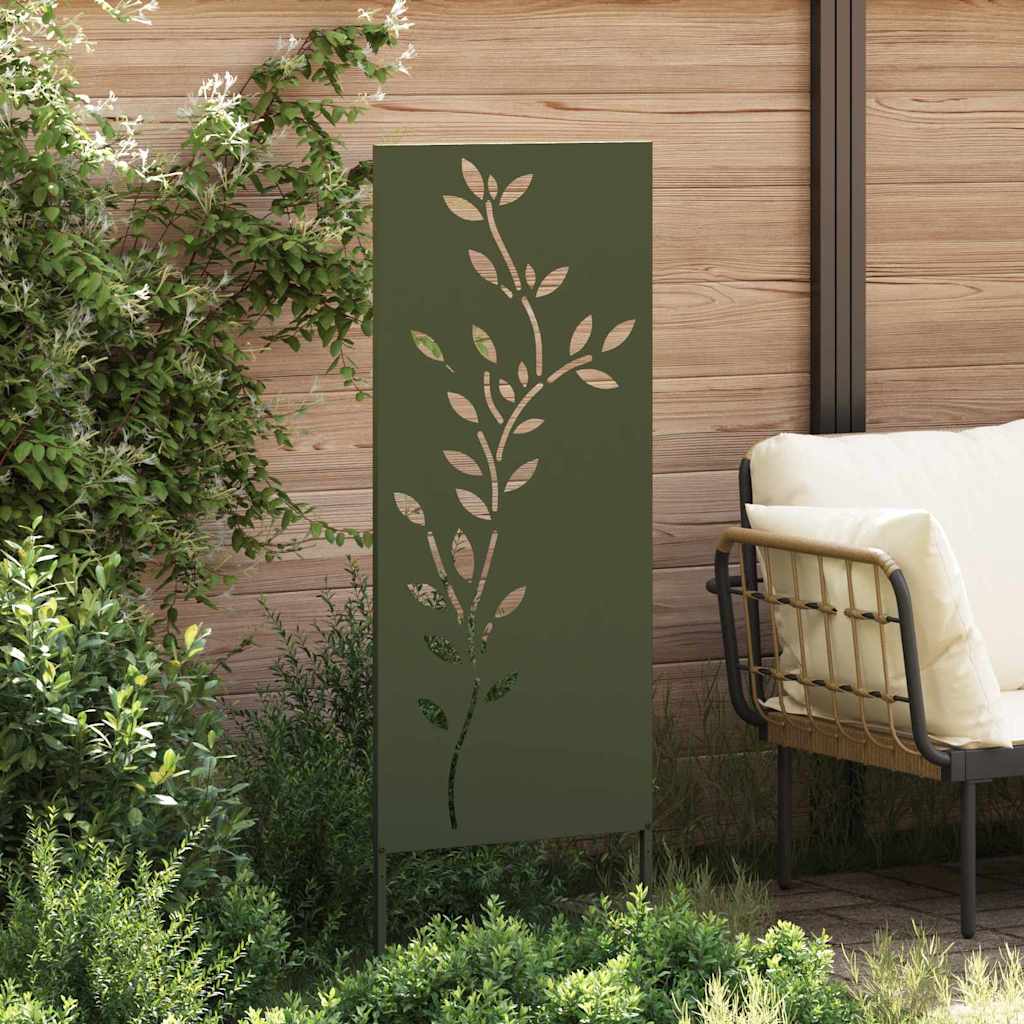 Tuin decoratief paneel Olijfgroen 50 x 140 cm Koudgewalst staal