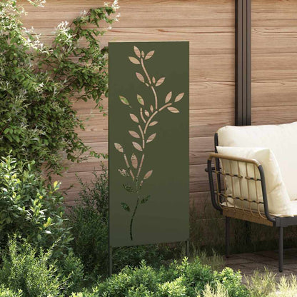 Tuin decoratief paneel Olijfgroen 50 x 140 cm Koudgewalst staal