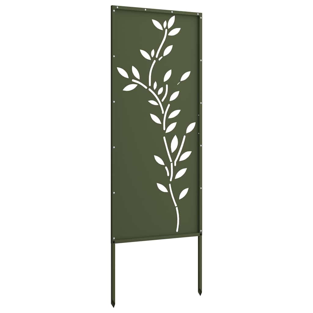Tuin decoratief paneel Olijfgroen 50 x 140 cm Koudgewalst staal