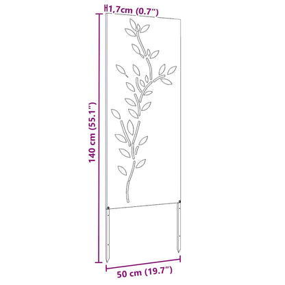 Tuin decoratief paneel Olijfgroen 50 x 140 cm Koudgewalst staal