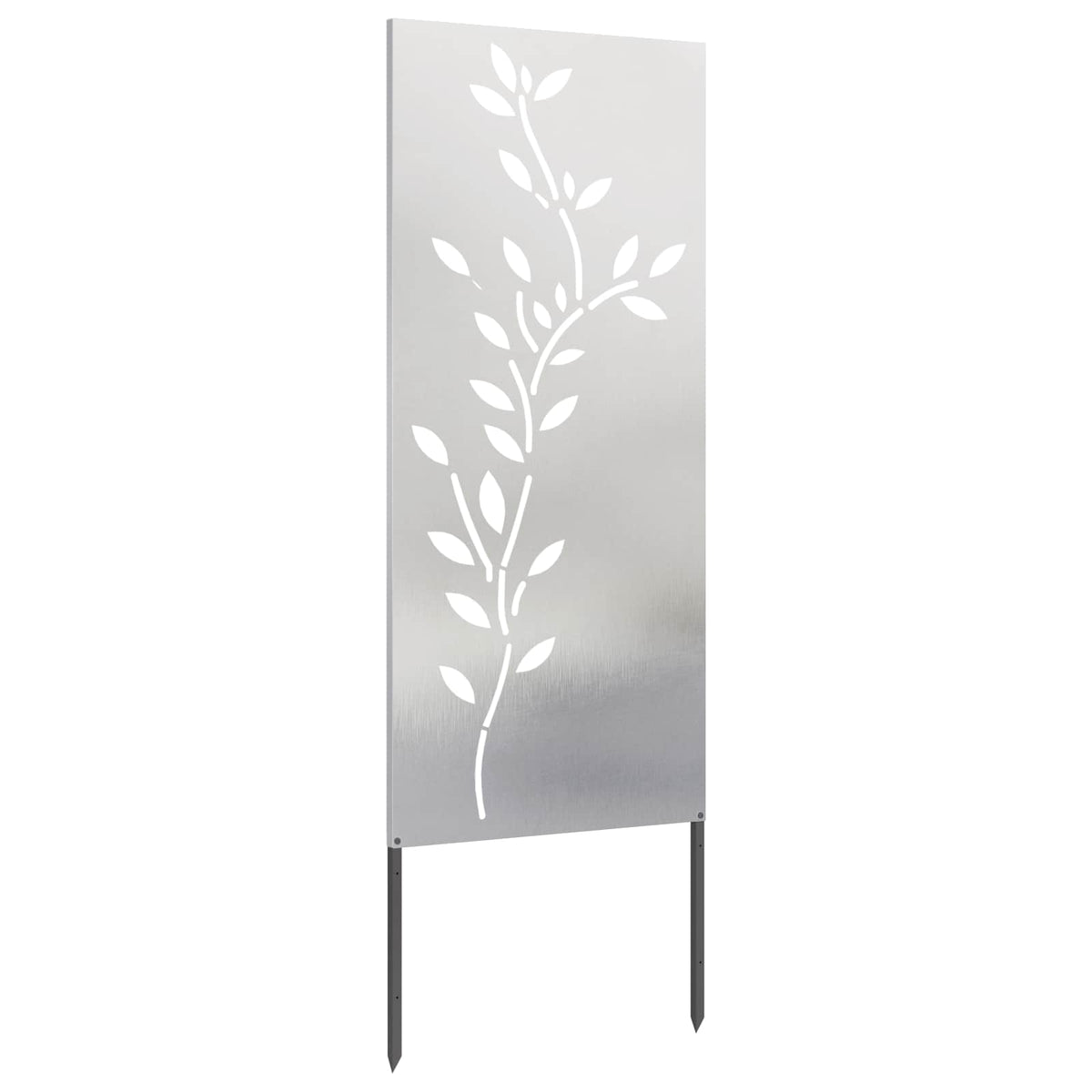 Tuin Privacy Screen Bloemen Zilver 50 x 140 cm Roestvrij staal