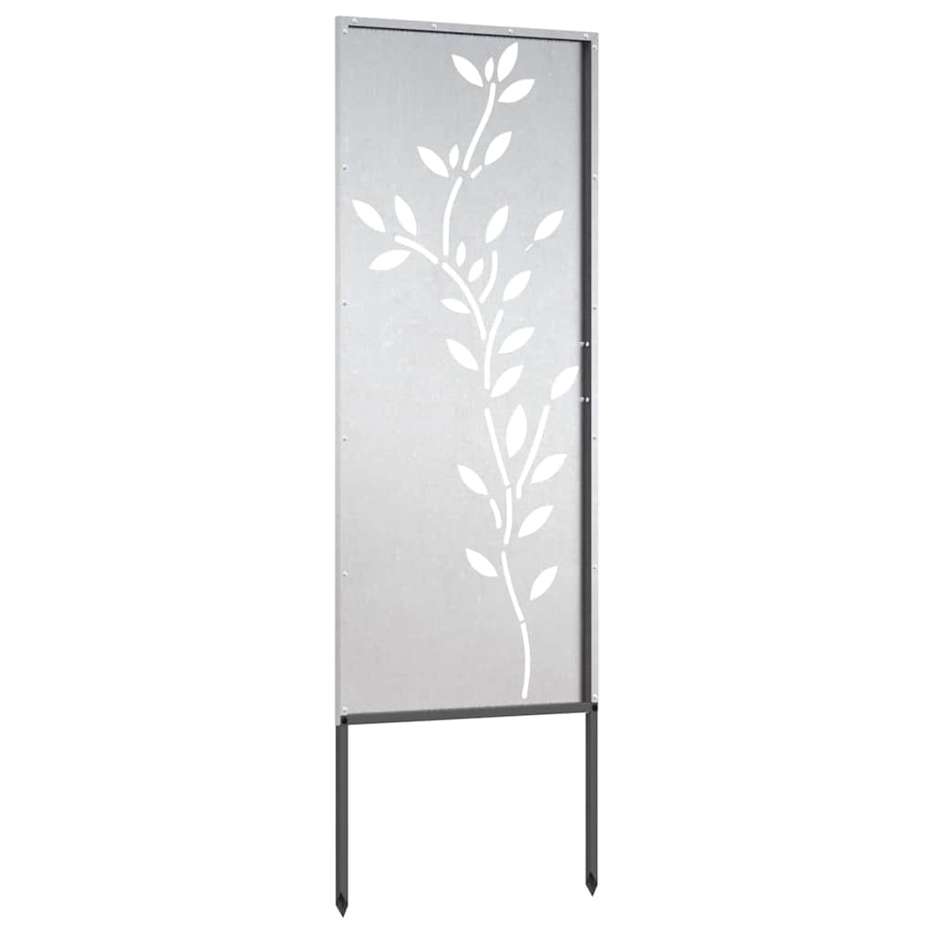 Tuin Privacy Screen Bloemen Zilver 50 x 140 cm Roestvrij staal
