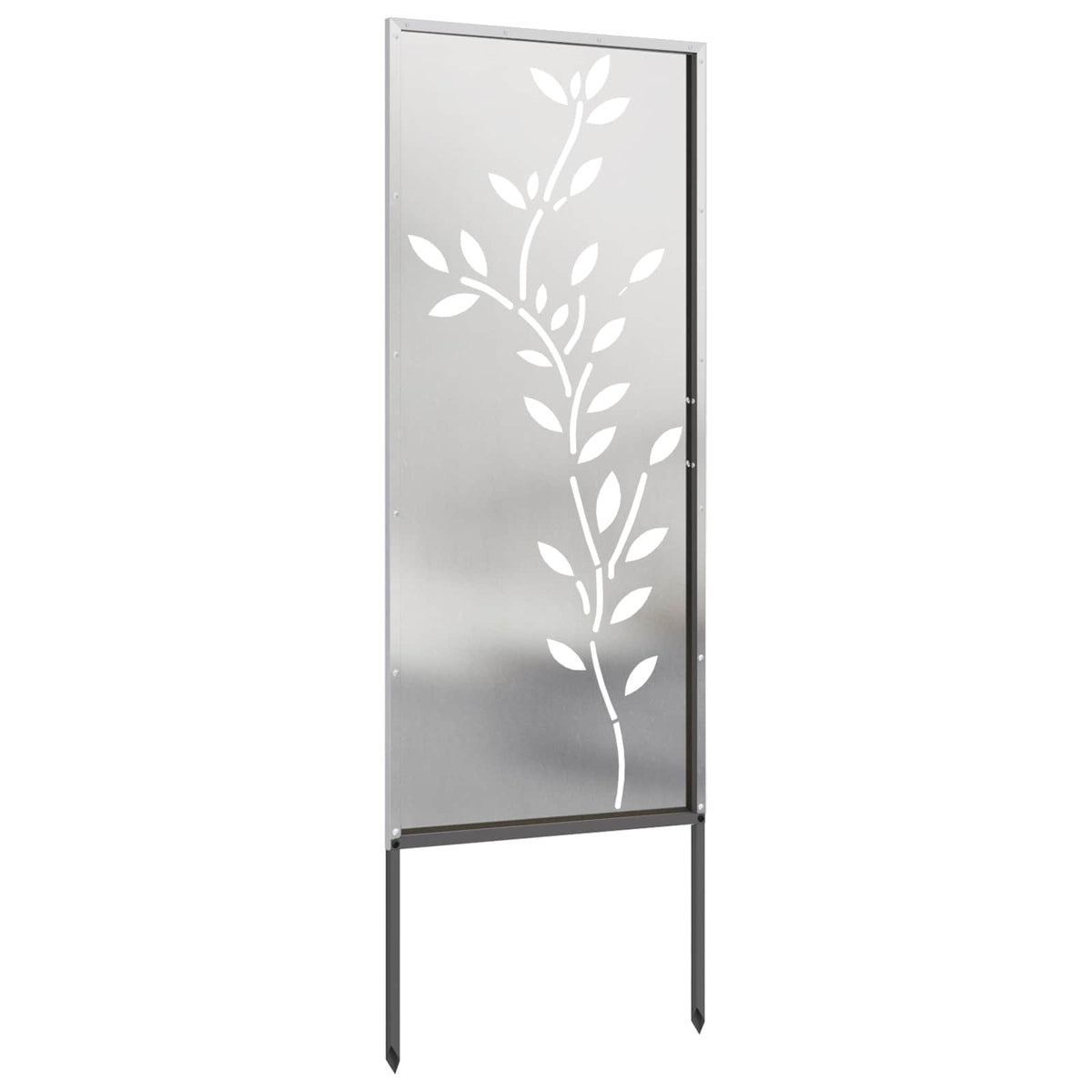 Tuin Privacy Screen Bloemen Zilver 50 x 140 cm Roestvrij staal