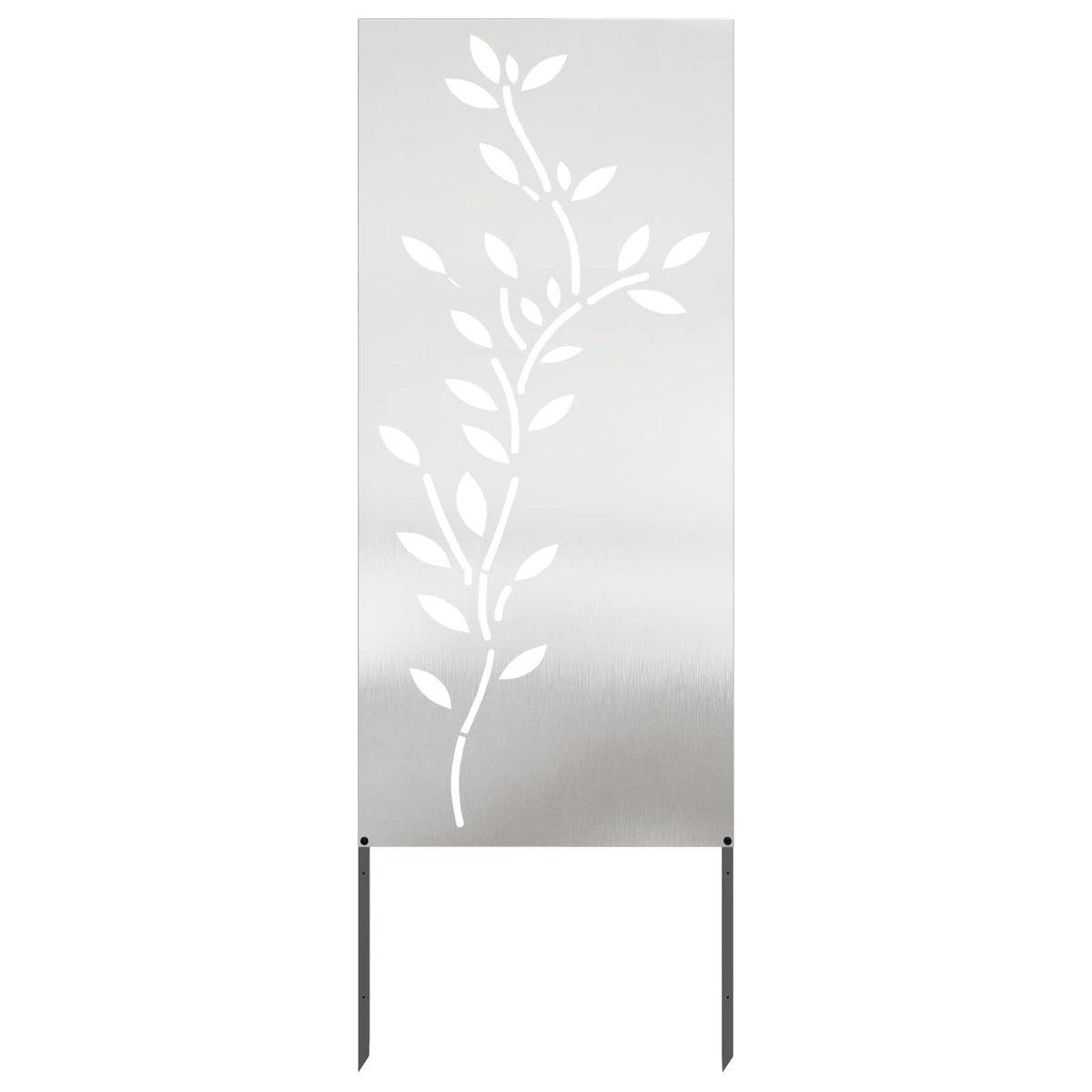 Tuin Privacy Screen Bloemen Zilver 50 x 140 cm Roestvrij staal