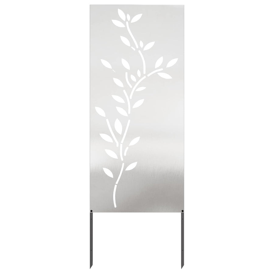 Tuin Privacy Screen Bloemen Zilver 50 x 140 cm Roestvrij staal