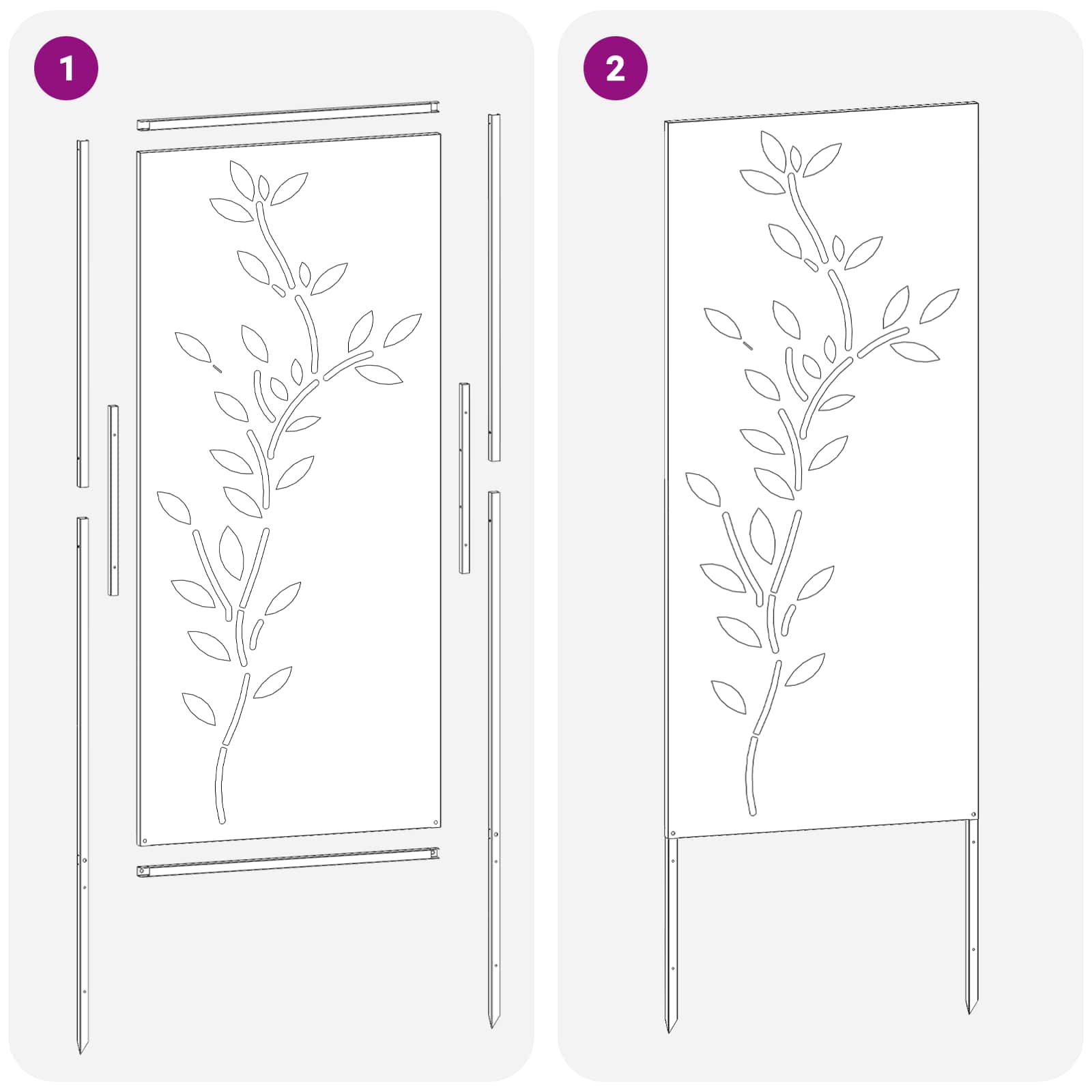 Tuin Privacy Screen Zilver 50 x 140 cm Gegalvaniseerd staal