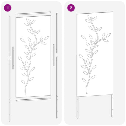 Tuin Privacy Screen Zilver 50 x 140 cm Gegalvaniseerd staal