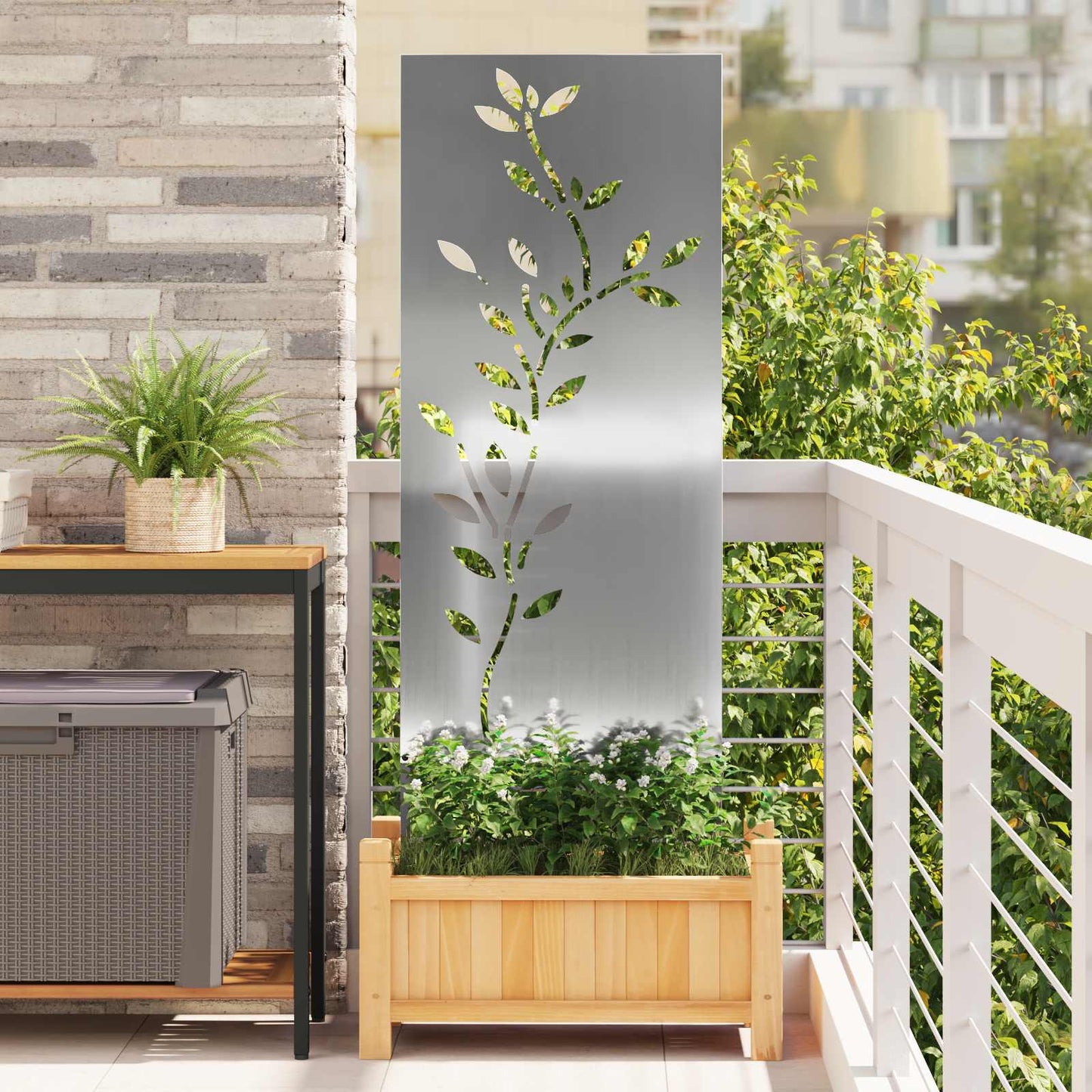Tuin Privacy Screen Zilver 50 x 140 cm Gegalvaniseerd staal