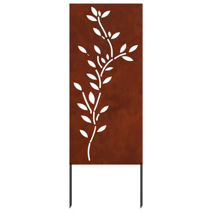 Tuin Privacy Screen Bloemen Roestig 50 x 140 cm weervast staal