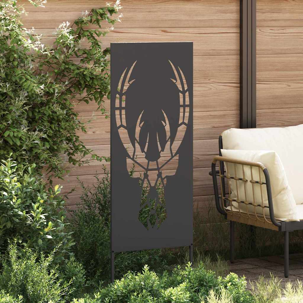Tuin decoratief paneel Zwart 50 x 140 cm Koudgewalst staal