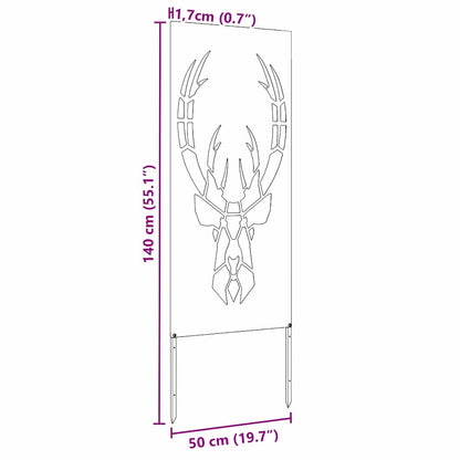 Tuin decoratief paneel Zwart 50 x 140 cm Koudgewalst staal