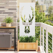 Privacy scherm tuin 50x140 cm wit staal