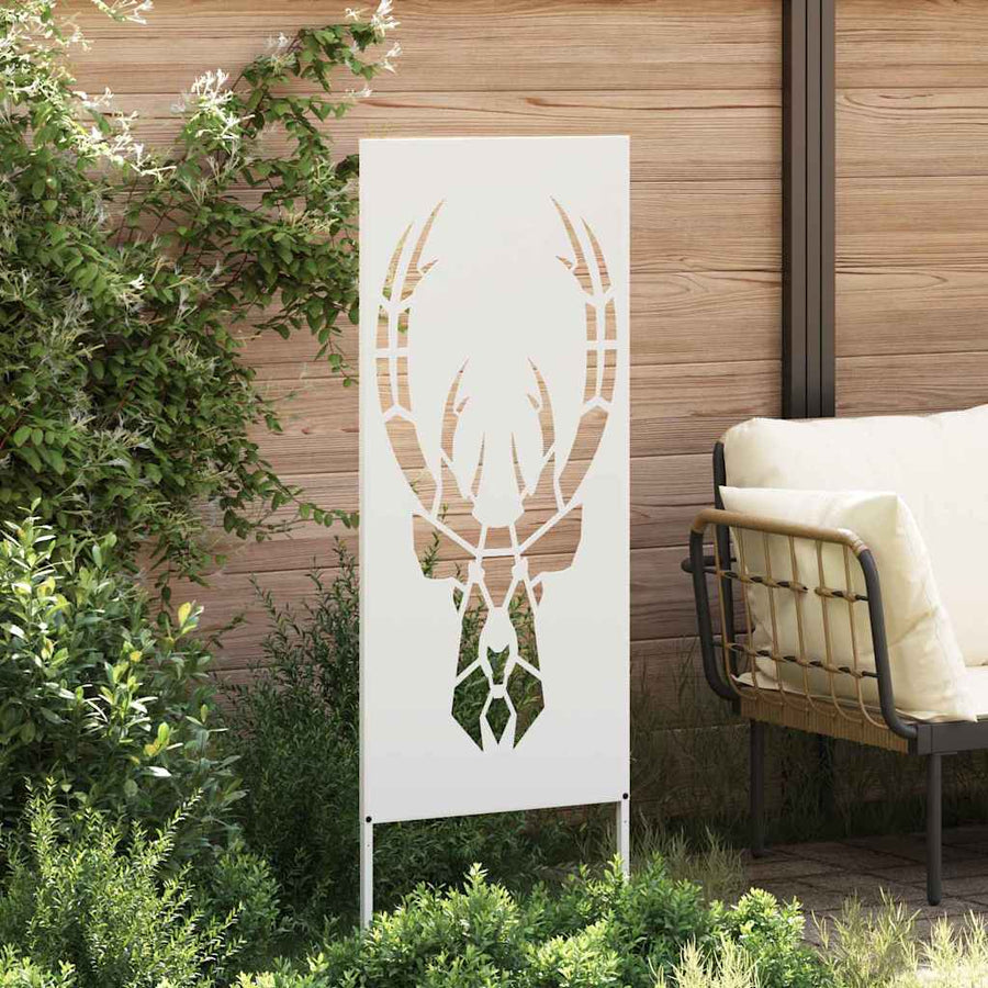 Tuin Privacy Screen Wit 50 x 140 cm Koudgewalst staal