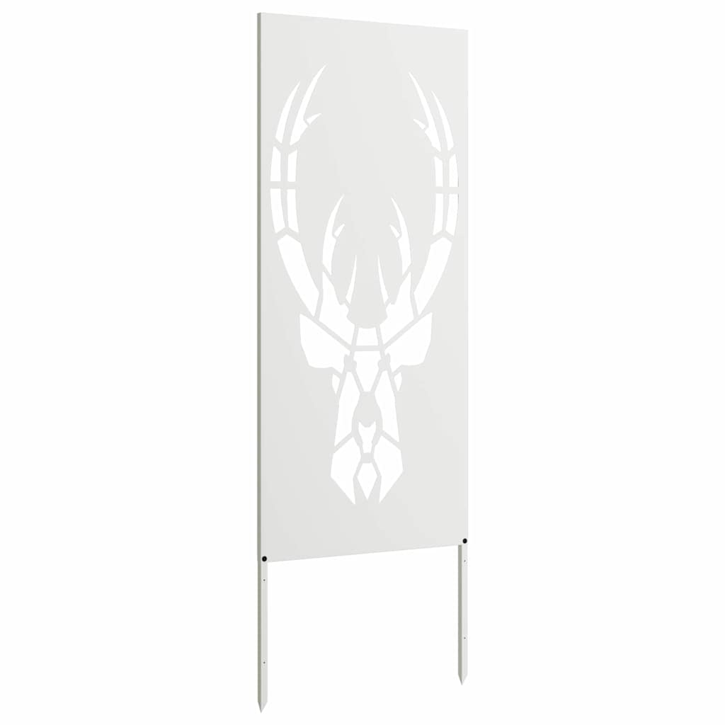 Tuin Privacy Screen Wit 50 x 140 cm Koudgewalst staal