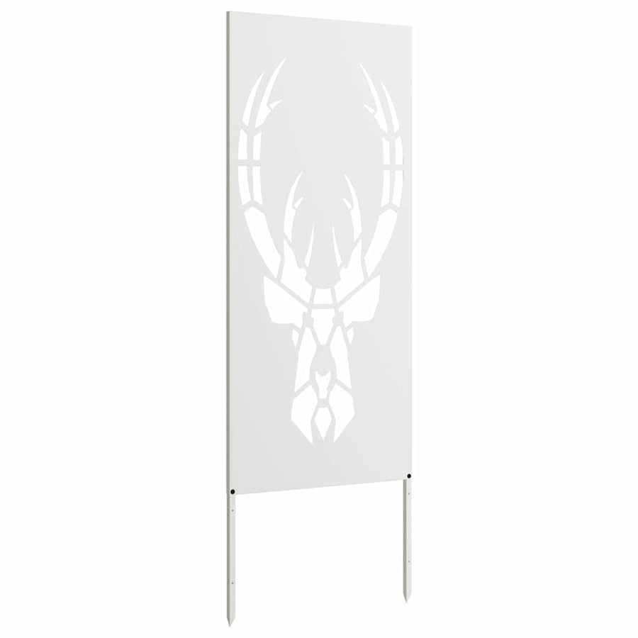 Tuin Privacy Screen Wit 50 x 140 cm Koudgewalst staal