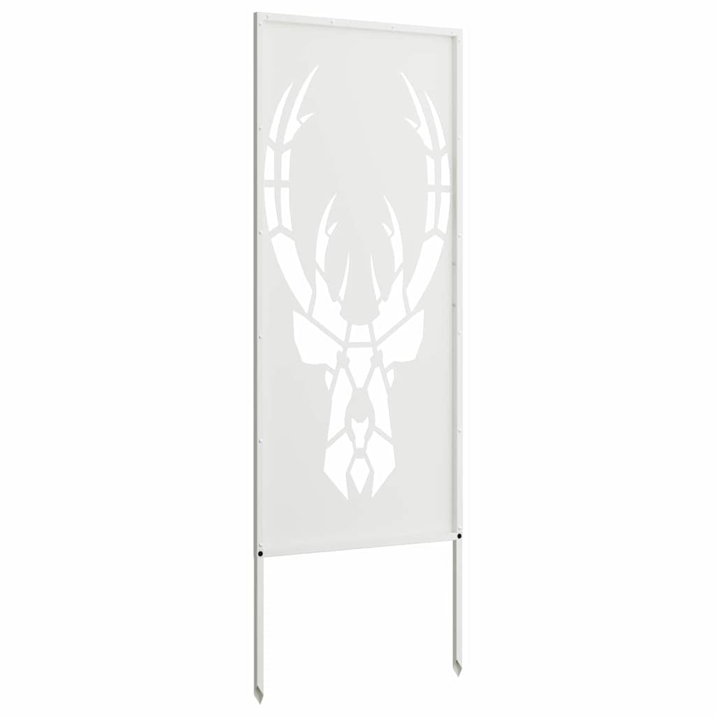 Tuin Privacy Screen Wit 50 x 140 cm Koudgewalst staal