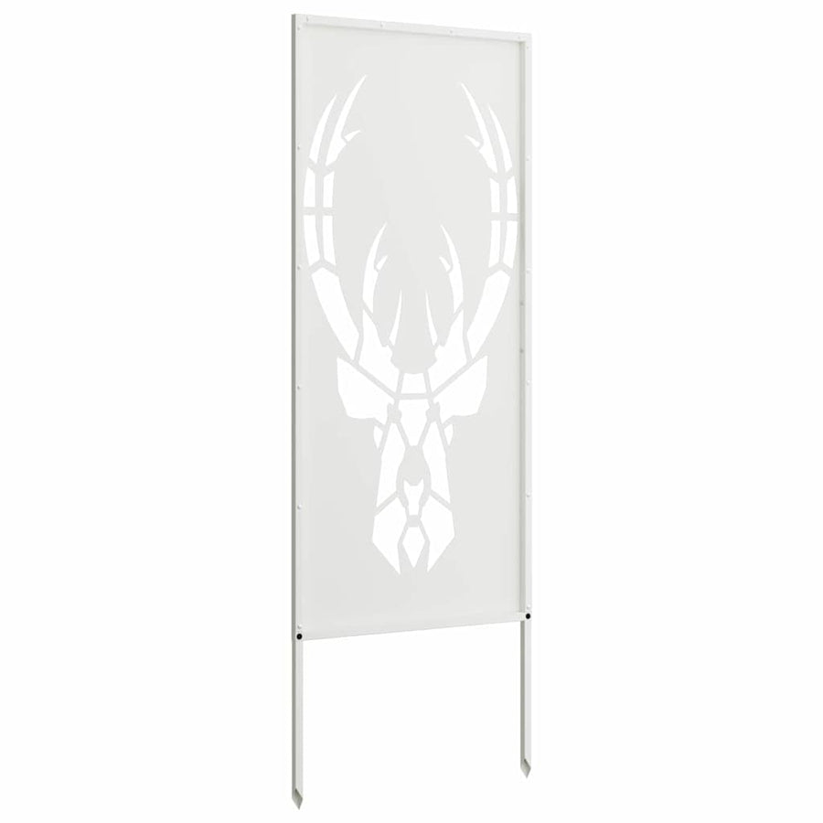 Tuin Privacy Screen Wit 50 x 140 cm Koudgewalst staal