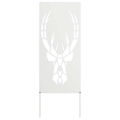 Tuin Privacy Screen Wit 50 x 140 cm Koudgewalst staal