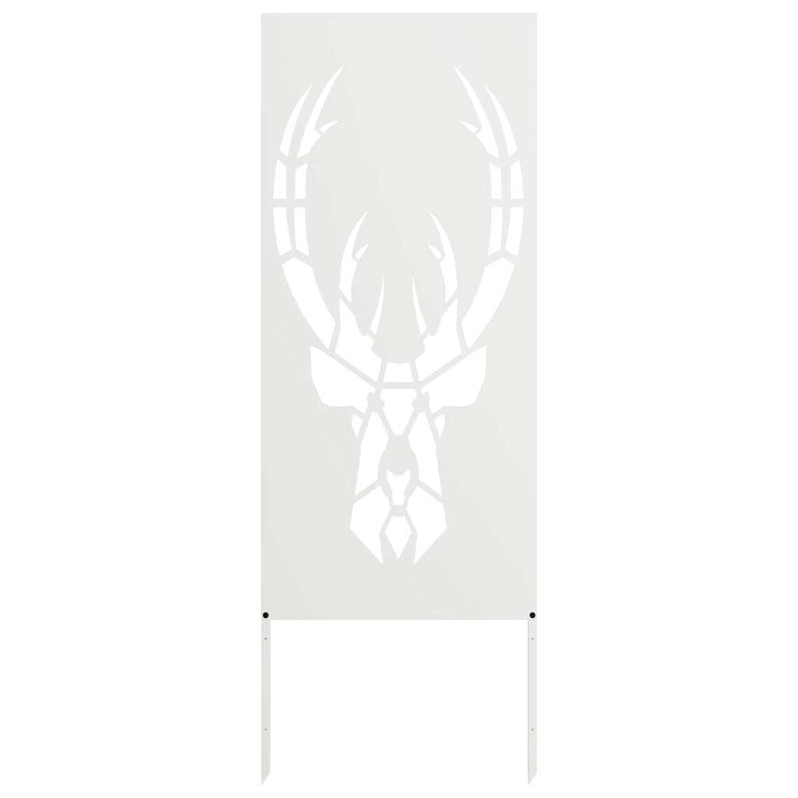 Tuin Privacy Screen Wit 50 x 140 cm Koudgewalst staal