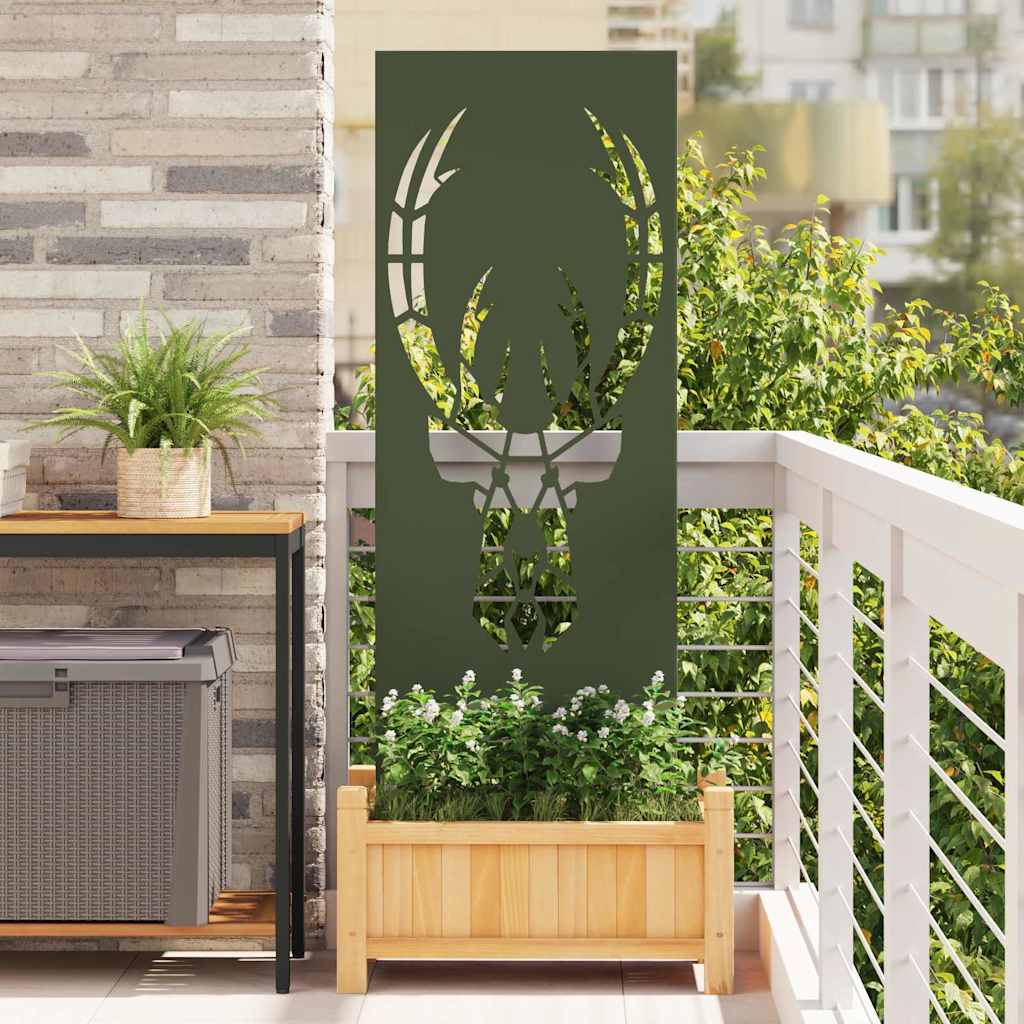 Tuin decoratief paneel Olijfgroen 50 x 140 cm Koudgewalst staal