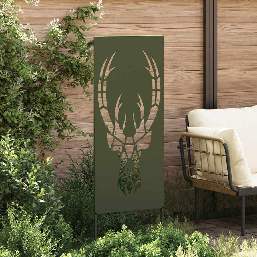 Tuin decoratief paneel Olijfgroen 50 x 140 cm Koudgewalst staal