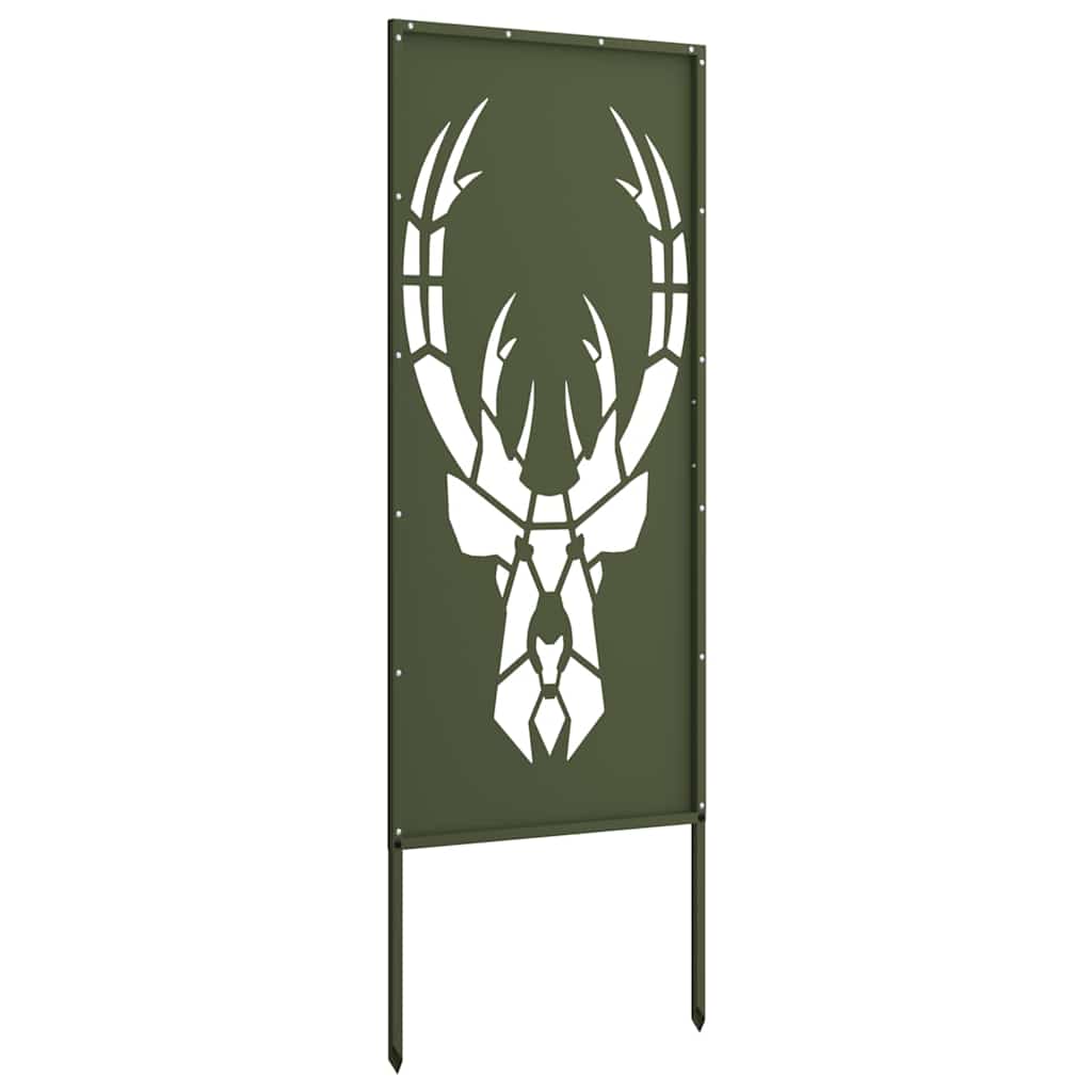 Tuin decoratief paneel Olijfgroen 50 x 140 cm Koudgewalst staal
