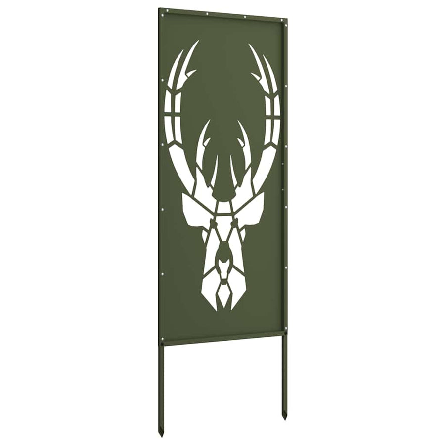 Tuin decoratief paneel Olijfgroen 50 x 140 cm Koudgewalst staal