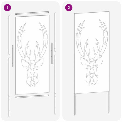 Tuin decoratief paneel Zilver 50 x 140 cm Gegalvaniseerd staal