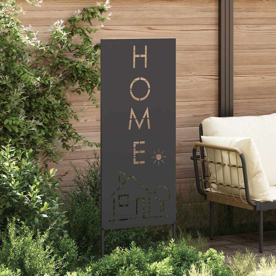 Tuin decoratief paneel Zwart 50 x 140 cm Koudgewalst staal