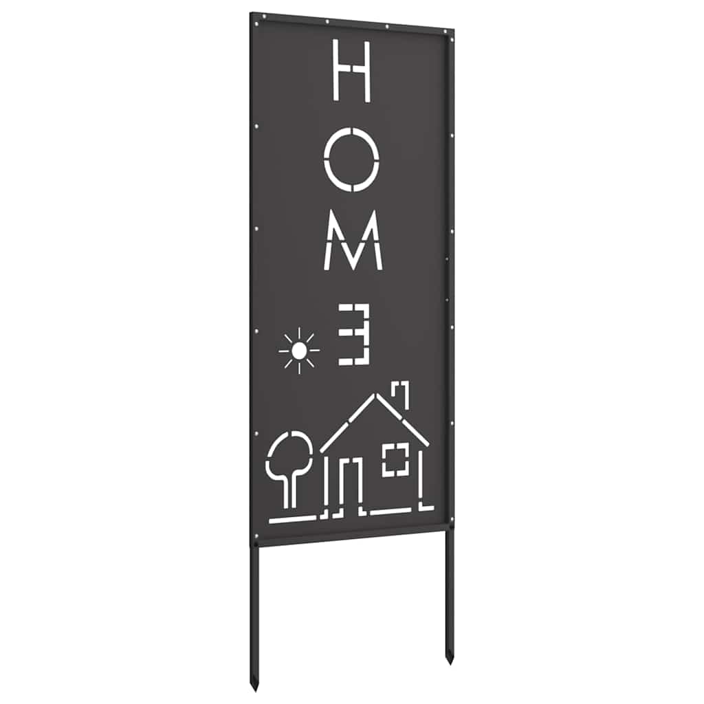 Tuin decoratief paneel Zwart 50 x 140 cm Koudgewalst staal
