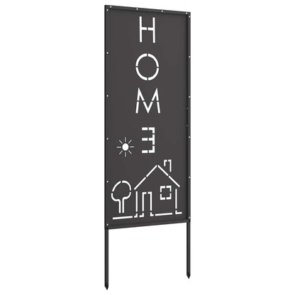 Tuin decoratief paneel Zwart 50 x 140 cm Koudgewalst staal