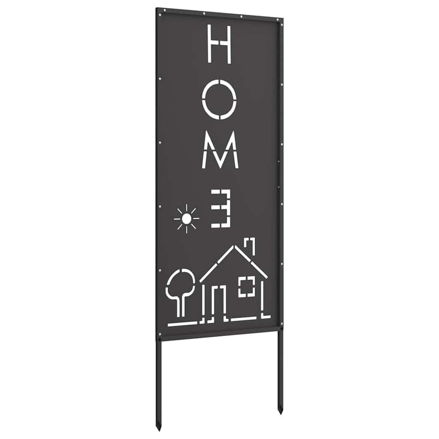 Tuin decoratief paneel Zwart 50 x 140 cm Koudgewalst staal