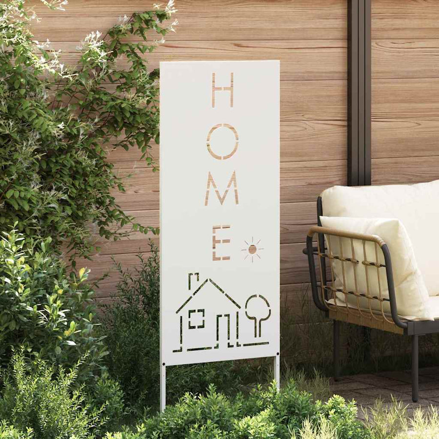 Tuin decoratief paneel Wit 50 x 140 cm Koudgewalst staal