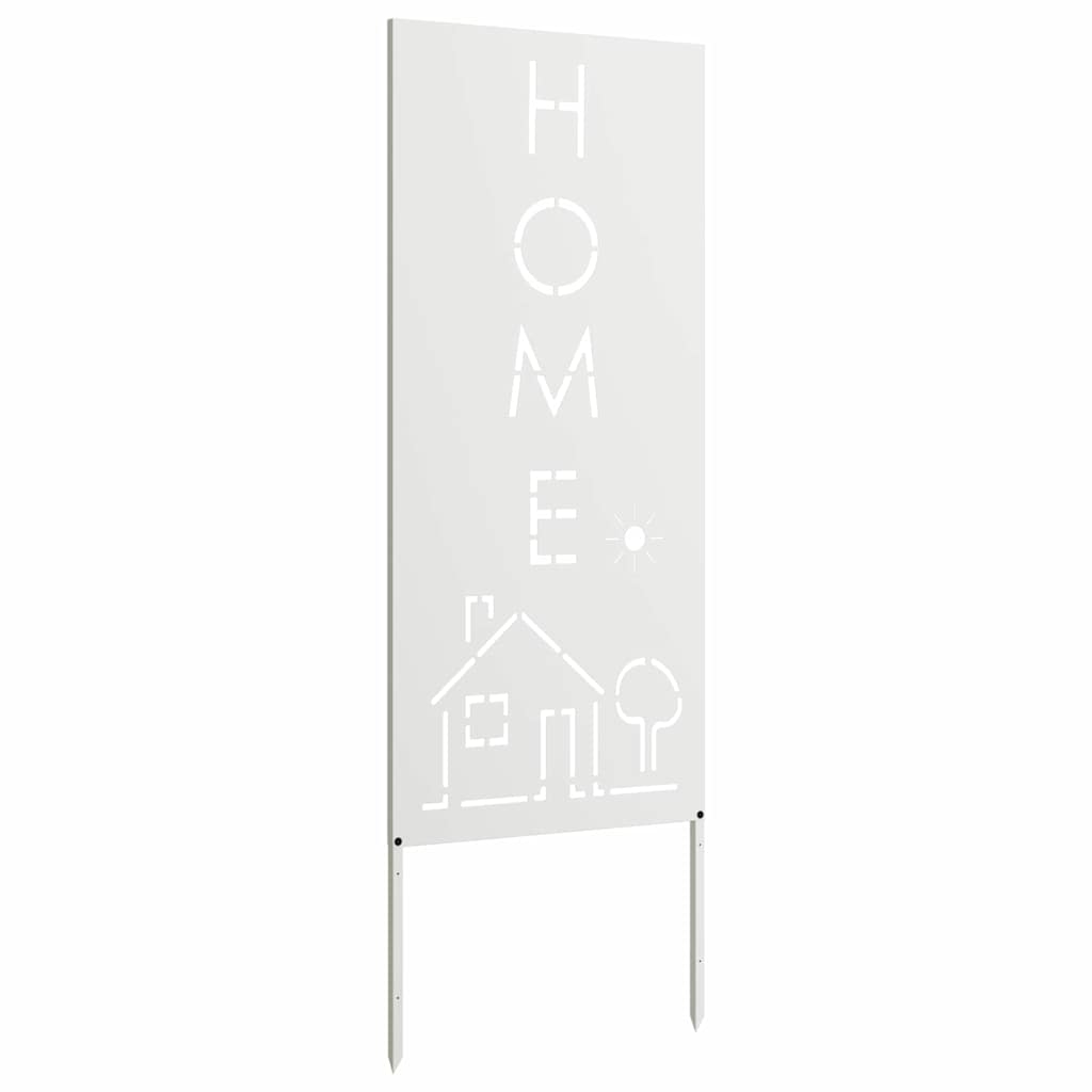 Tuin decoratief paneel Wit 50 x 140 cm Koudgewalst staal