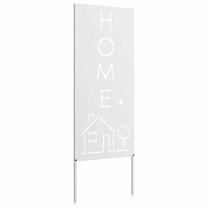 Tuin decoratief paneel Wit 50 x 140 cm Koudgewalst staal