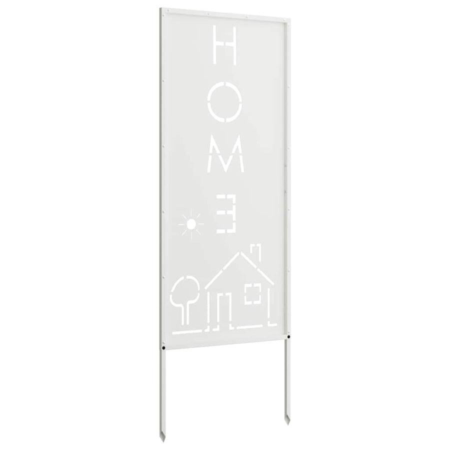 Tuin decoratief paneel Wit 50 x 140 cm Koudgewalst staal