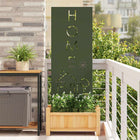 Tuinpaneel 50 x 140 cm olijfgroen koudgewalst staal