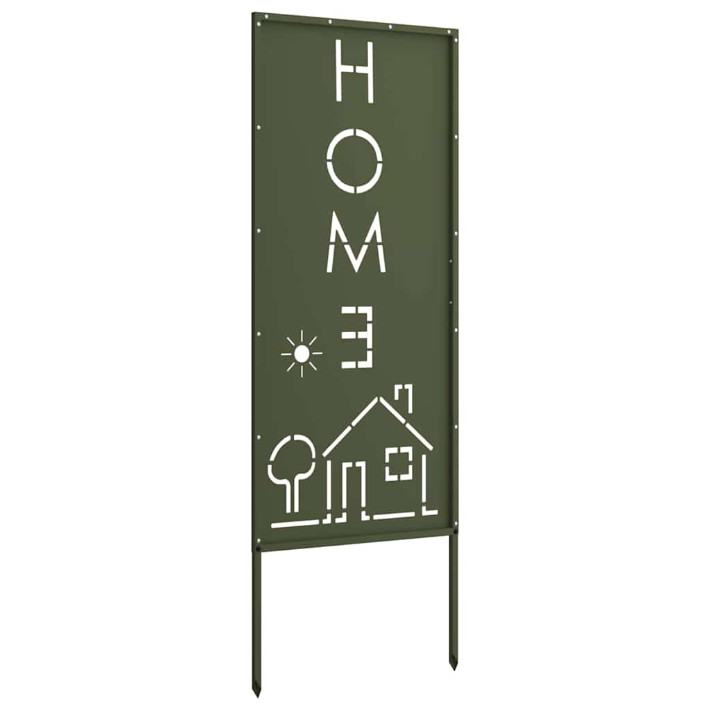 Tuin decoratief paneel Olijfgroen 50 x 140 cm Koudgewalst staal