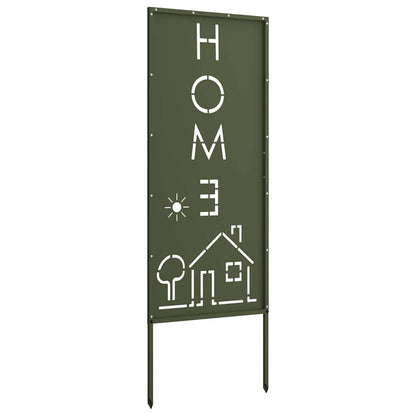 Tuin decoratief paneel Olijfgroen 50 x 140 cm Koudgewalst staal